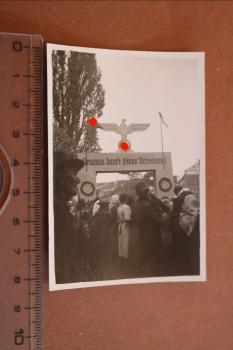 altes Foto - Krummau dankt seinen Befreiern - 1938 - Böhmen